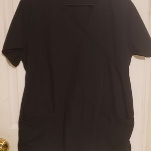Black Cherokee Mock Scrub Top Size Large